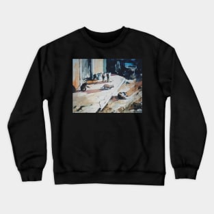 Cats on The Back Step Crewneck Sweatshirt